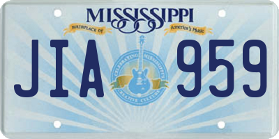 MS license plate JIA959