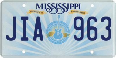 MS license plate JIA963