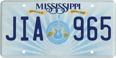 MS license plate JIA965