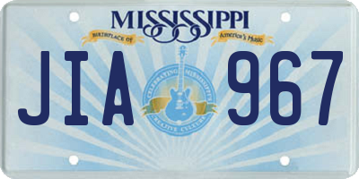 MS license plate JIA967