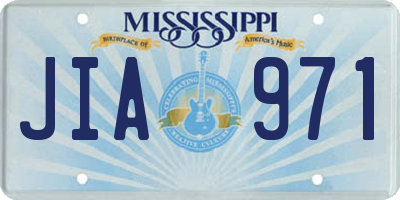 MS license plate JIA971