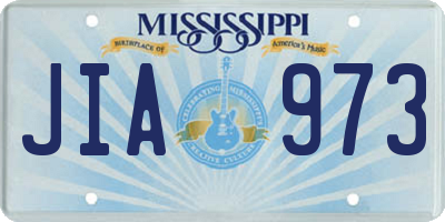 MS license plate JIA973