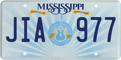 MS license plate JIA977