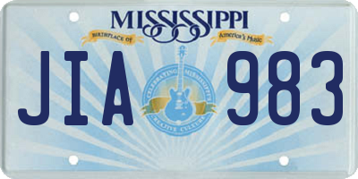 MS license plate JIA983