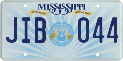 MS license plate JIB044