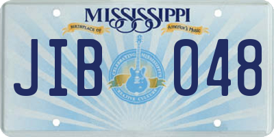 MS license plate JIB048