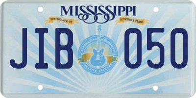 MS license plate JIB050