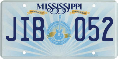 MS license plate JIB052