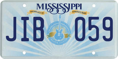 MS license plate JIB059