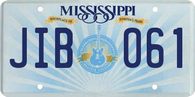 MS license plate JIB061