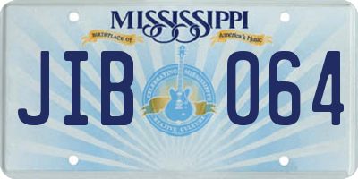 MS license plate JIB064