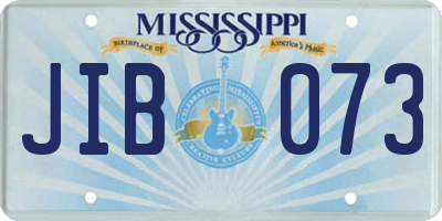 MS license plate JIB073