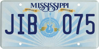 MS license plate JIB075