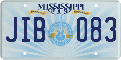 MS license plate JIB083