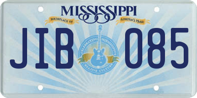 MS license plate JIB085