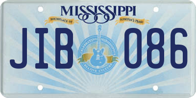 MS license plate JIB086