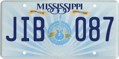 MS license plate JIB087