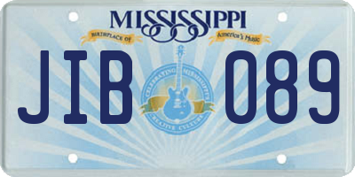 MS license plate JIB089