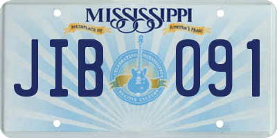 MS license plate JIB091