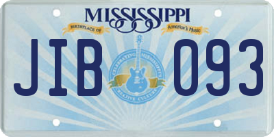 MS license plate JIB093