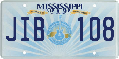 MS license plate JIB108