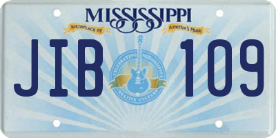 MS license plate JIB109