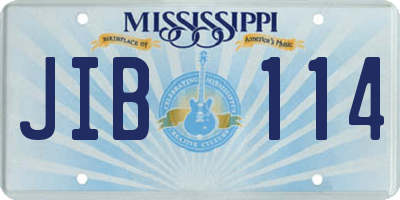 MS license plate JIB114