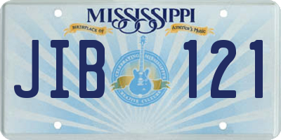 MS license plate JIB121