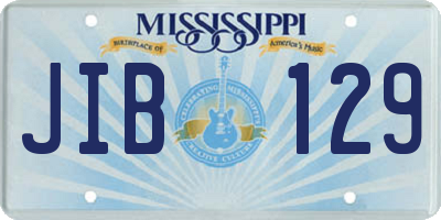 MS license plate JIB129