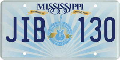 MS license plate JIB130