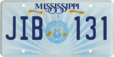 MS license plate JIB131
