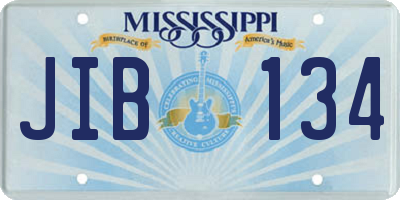 MS license plate JIB134