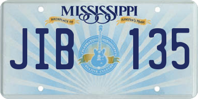 MS license plate JIB135