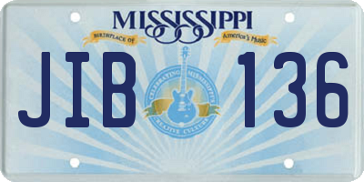 MS license plate JIB136