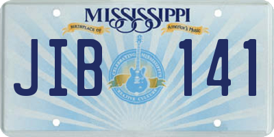 MS license plate JIB141