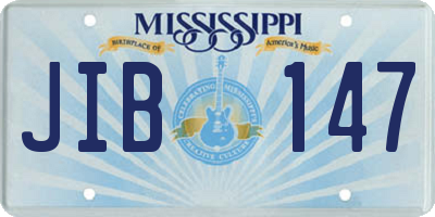 MS license plate JIB147