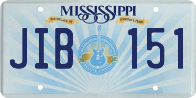 MS license plate JIB151