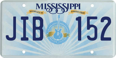 MS license plate JIB152