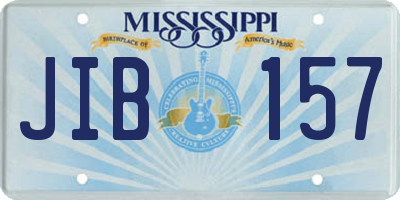 MS license plate JIB157