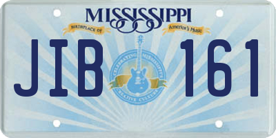 MS license plate JIB161