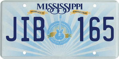 MS license plate JIB165