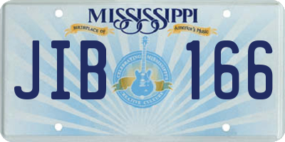 MS license plate JIB166