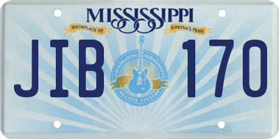 MS license plate JIB170