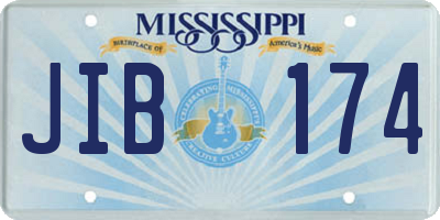 MS license plate JIB174