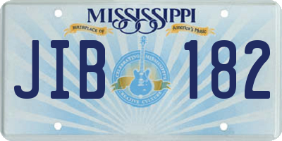 MS license plate JIB182