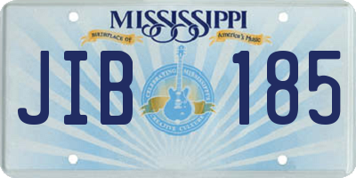 MS license plate JIB185