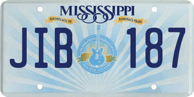 MS license plate JIB187