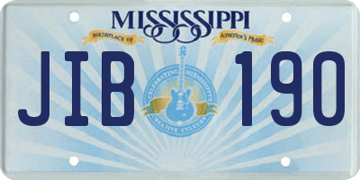 MS license plate JIB190