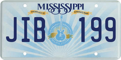 MS license plate JIB199