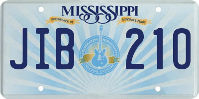 MS license plate JIB210
